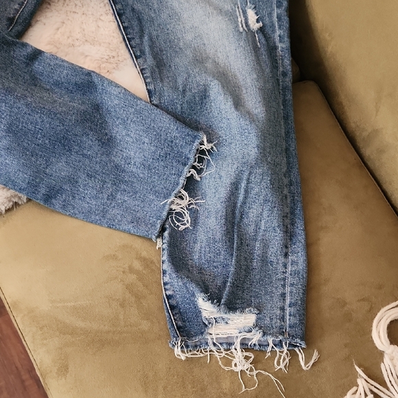 Kut from the Kloth Blue Distressed Jeans-Size 12 - Picture 3 of 5